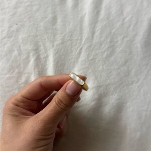 Gold Mother Pearl Women's Ring